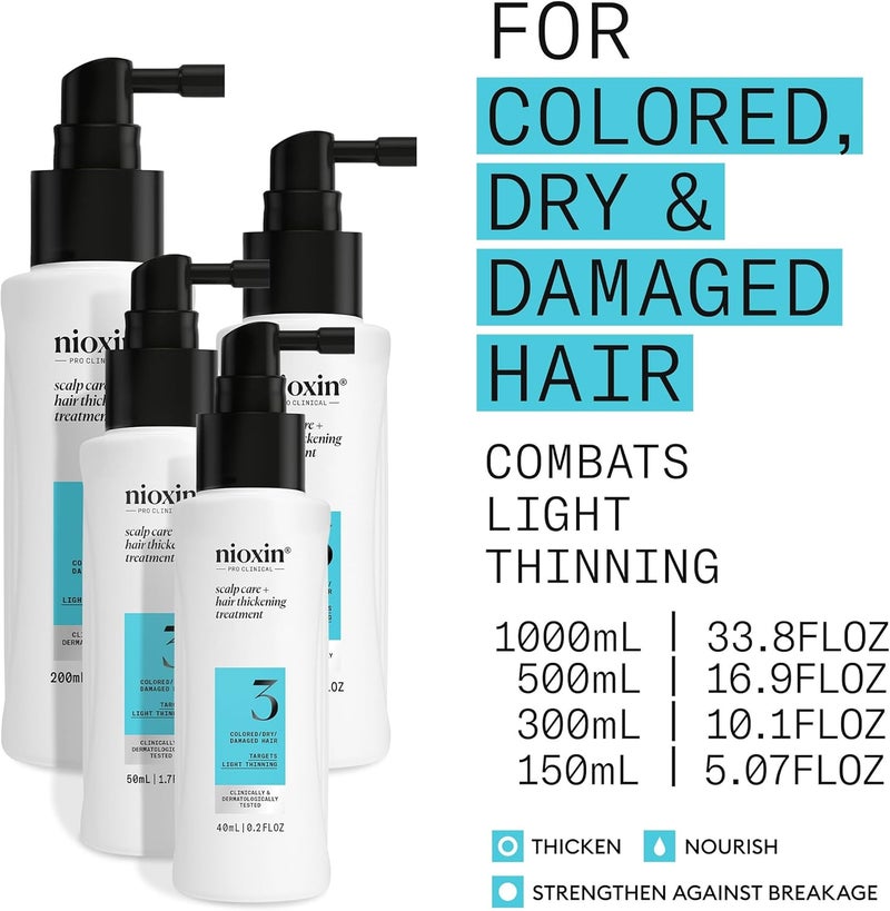 Nioxin علاج نيوكسين نظام 3 لفروة الرأس والشعر القابل للتطبيق - Image 3